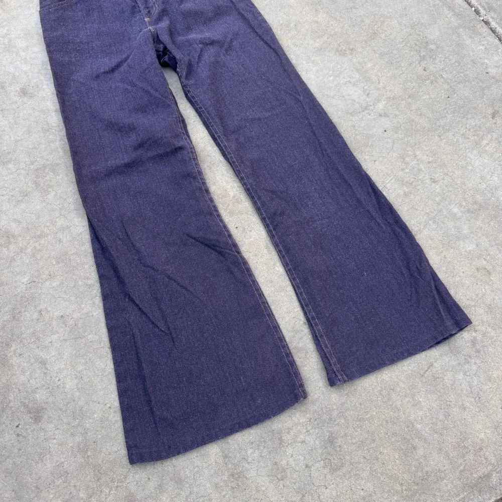 Vintage 70s Levis 517 Orange Tab Bell Bottom Flared Jeans Dark‎ Wash NO WASH